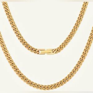 Mens 20 inch 18k Gold Plated Cuban Chain